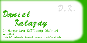 daniel kalazdy business card